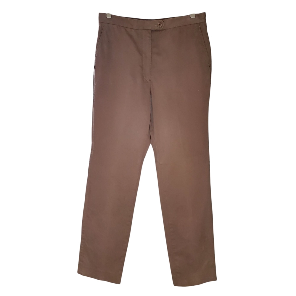 Faconnable Micro Corduroy High Waisted Academia Cotton Blend Pants Workwear